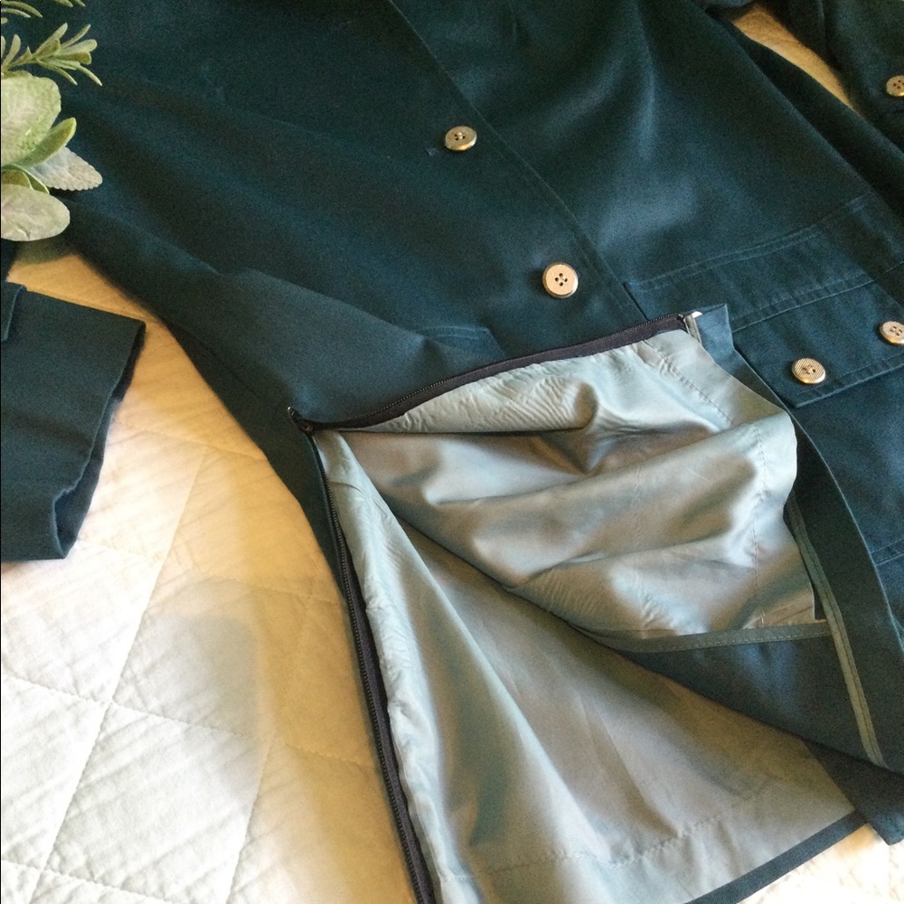 Vintage Teal Misty Harbor All Weather Pea Coat - Picture 5 of 16